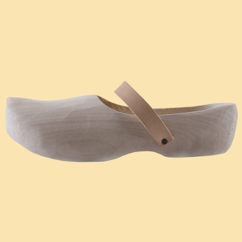 Preview: Holzschuhe mit Lederriemen