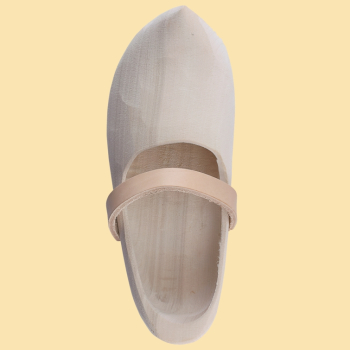Preview: Holzschuhe mit Lederriemen