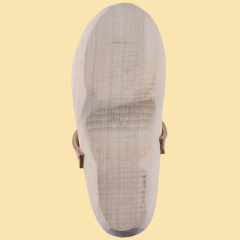 Holzschuhe mit Lederriemen