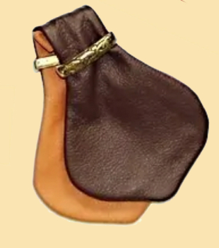 Geldkatze - Beutelbörse - braun-beige