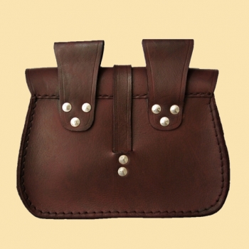 Preview: Gürteltasche aus Leder Braun