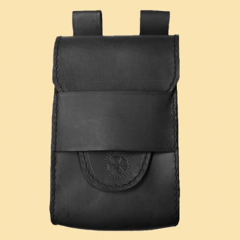 Ledergürteltasche – schwarz - groß