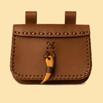 Mittelalter Leder Gürteltasche "Volmar"  -  braun