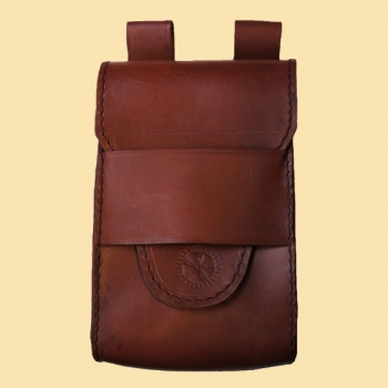 Ledergürteltasche – braun - groß