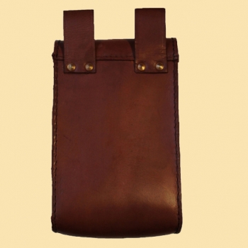 Preview: Ledergürteltasche – braun - groß