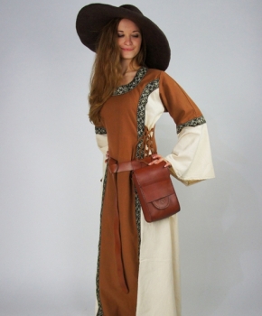 Preview: Ledergürteltasche – braun - groß