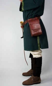 Preview: Ledergürteltasche – braun - groß