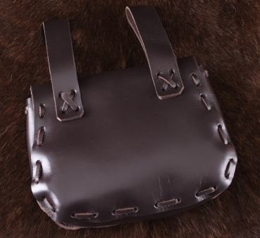 Preview: Mittelalter-Ledertasche  - Dunkelbraun