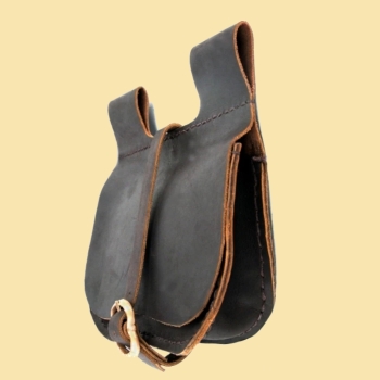 Preview: Ledergürteltasche "Udo"  - Dunkelbraun