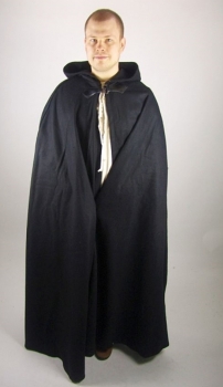 Preview: Wollumhang mit Wolfsschließe "Tjark" - schwarz