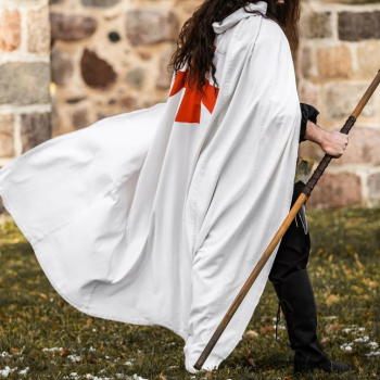 Preview: Umhang der Tempelritter "Baldwin"  -  weiß/rot