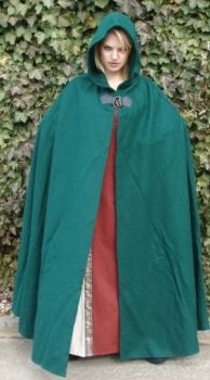 Wollumhang "Tjark" mit Wolfsschließe Länge 160 cm - grün