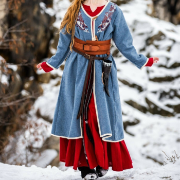 Birka - Mantel Skadi - Taubenblau