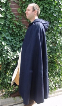 Preview: Wollumhang "Tjark"  mit Wolfsschließe Länge 160 cm - schwarz