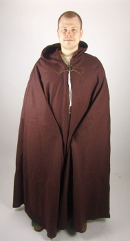 Wollumhang "Tjark" mit Wolfsschließe Länge 160 cm - braun