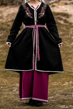 Wikinger Birka Mantel Skadi - schwarz