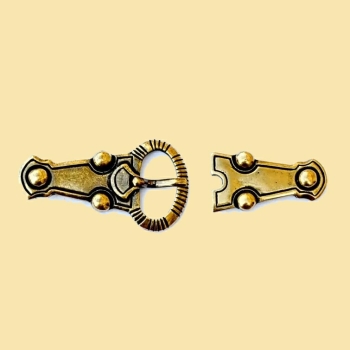 Preview: Alamannische Gürtelgarnitur - für 4 cm - messingfarben