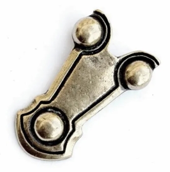 Preview: Alamannische Gürtelgarnitur - für 4 cm - silberfarben