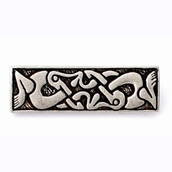 Preview: Alamannische Gürtelgarnitur für 2 cm - sillberfarben