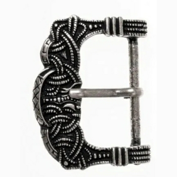 Preview: Wikinger Gürtelset "Gokstad" - für 4 cm - silberfarben