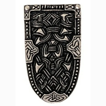 Preview: Wikinger Gürtelset "Gokstad" - für 4 cm - silberfarben