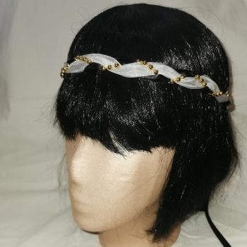 Jungfernband  – Organza - schwarz – Gold