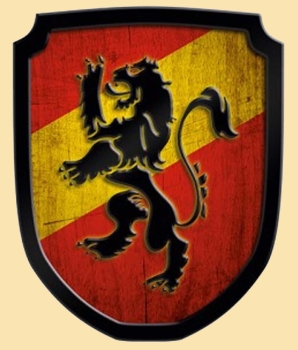 Löwe  -  rot  -  Wappenschild