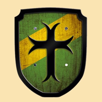Kreuz  -  grün  -  Wappenschild