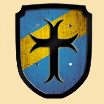 Kreuz  -  blau  -  Wappenschild