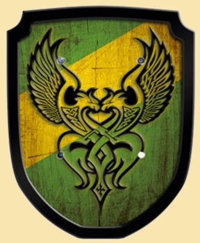 Phönix  -  grün  -  Wappenschild