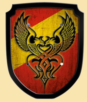 Phönix  -  rot  -  Wappenschild