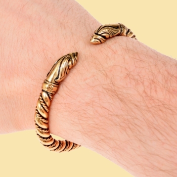 Preview: Wikinger-Amreifen  - Raben   -  Bronze