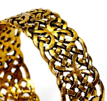 Preview: Keltischer Armreif - durchbrochen  - Bronze