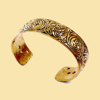 Keltischer Armreif  -  Spiralen   - Bronze