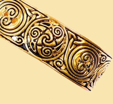 Preview: Keltischer Armreif  -  Spiralen   - Bronze