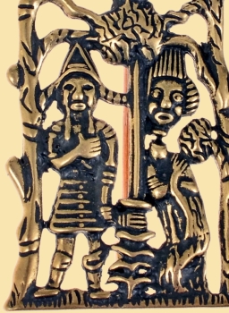 Preview: Pilgerzeichen  - St. Albans Kopf  - Bronze