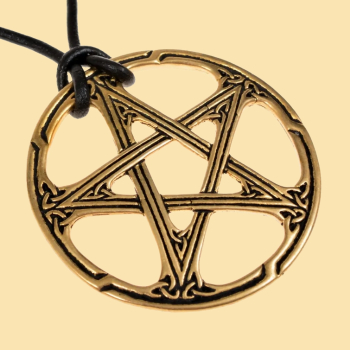 Großer Pentagramm-Anhänger - Bronze