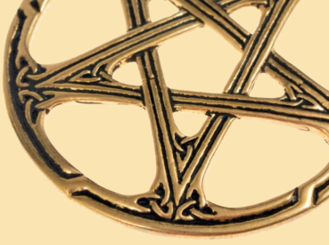 Preview: Großer Pentagramm-Anhänger - Bronze