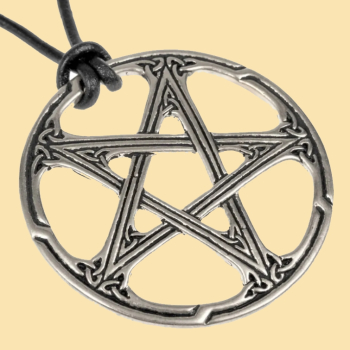 Großer Pentagramm-Anhänger - versilbert