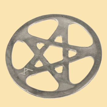 Preview: Großer Pentagramm-Anhänger - versilbert