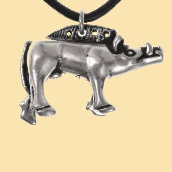 Keltischer Eber aus Bibracte  -  versilbert