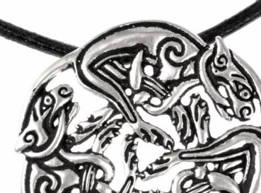 Preview: Anhänger  "Cwn Annwn"-  versilbert