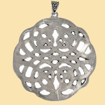 Preview: Keltisches Amulett  "Book of Kells"  -  versilbert