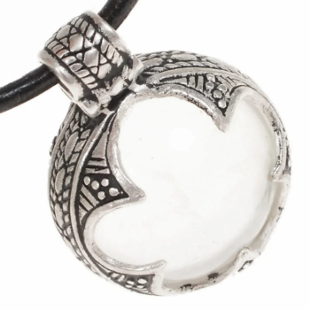 Preview: Bergkristall-Perle der Wikinger - XS - versilbert