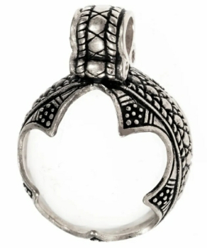 Preview: Bergkristall-Perle der Wikinger - L - versilbert