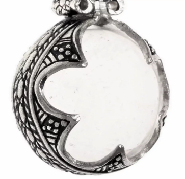 Preview: Bergkristall-Anhänger der Wikinger - 16 mm - versilbert