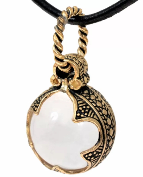 Preview: Bergkristall-Anhänger der Wikinger - 18 mm - Bronze