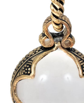 Preview: Bergkristall-Anhänger der Wikinger - 20 mm - Bronze