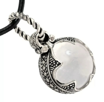 Preview: Bergkristall-Anhänger der Wikinger - 20 mm - versilbert