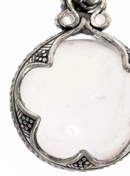 Preview: Bergkristall-Anhänger der Wikinger - 22 mm - versilbert